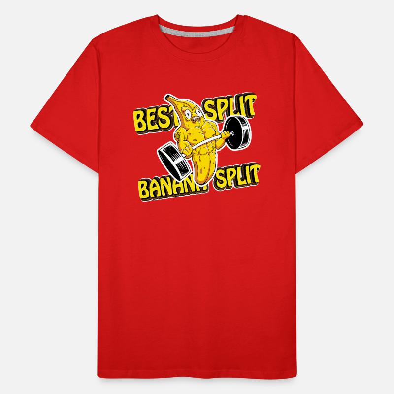 Training Workout Banane Banana Split Gym Geschenk Männer Premium Bio T-Shirt