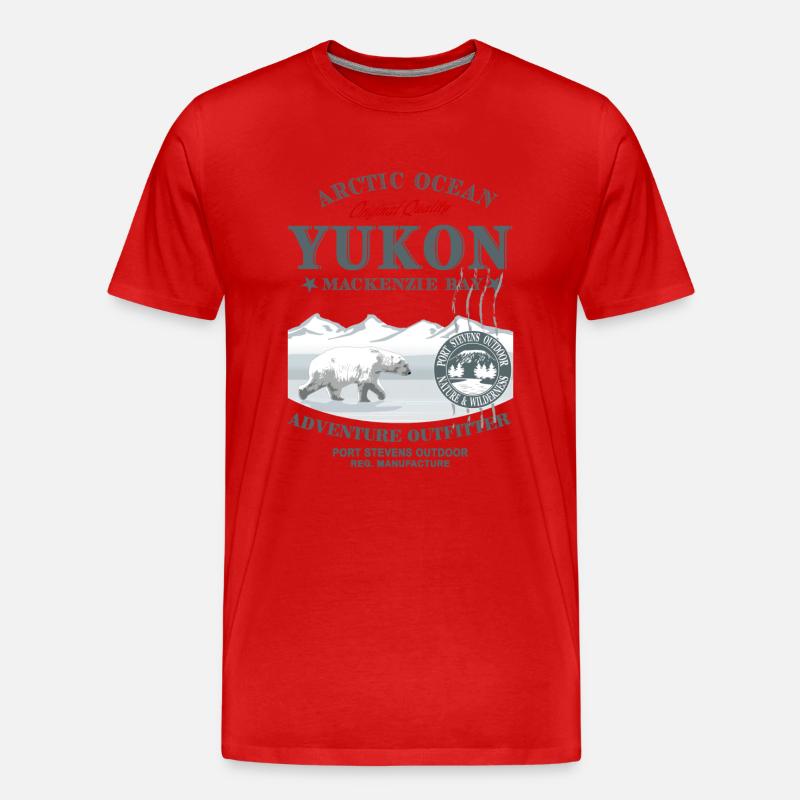 Yukon - Polar Bear - Eisbär - Männer Premium Bio T-Shirt - Rot