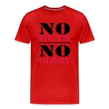 No Guts, no Glory - Men's Premium Organic T-Shirt - red - Front - Damien (186cm)