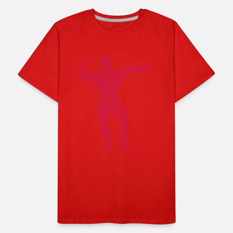 bodybuilder Männer Premium Bio T-Shirt