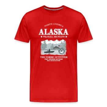 Alaska - Fishing - Männer Premium Bio T-Shirt - Rot - Vorne - Damien (186cm)