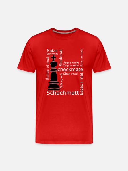 Schachmatt - Männer Premium Bio T-Shirt - Rot
