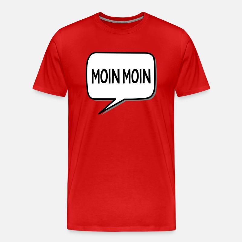 Moin Moin - Männer Premium Bio T-Shirt - Rot