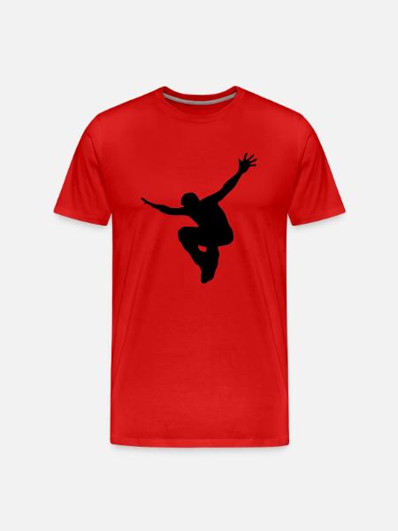 Jump! - Männer Premium Bio T-Shirt - Rot
