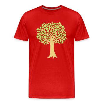 Arbre - T-shirt bio Premium Homme - rouge - Devant - Damien (186cm)