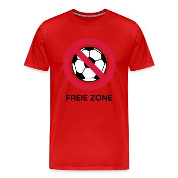 Anti Fussball - Männer Premium Bio T-Shirt - Rot - Vorne - Damien (186cm)