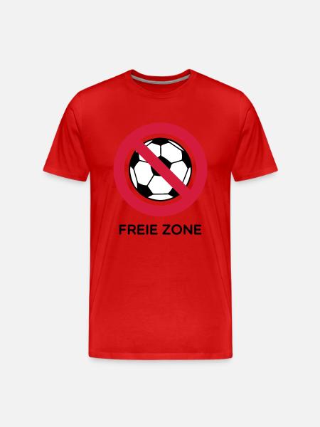 Anti Fussball - Männer Premium Bio T-Shirt - Rot