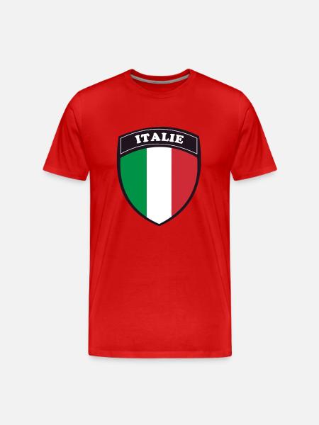 italie blason - T-shirt bio Premium Homme - rouge