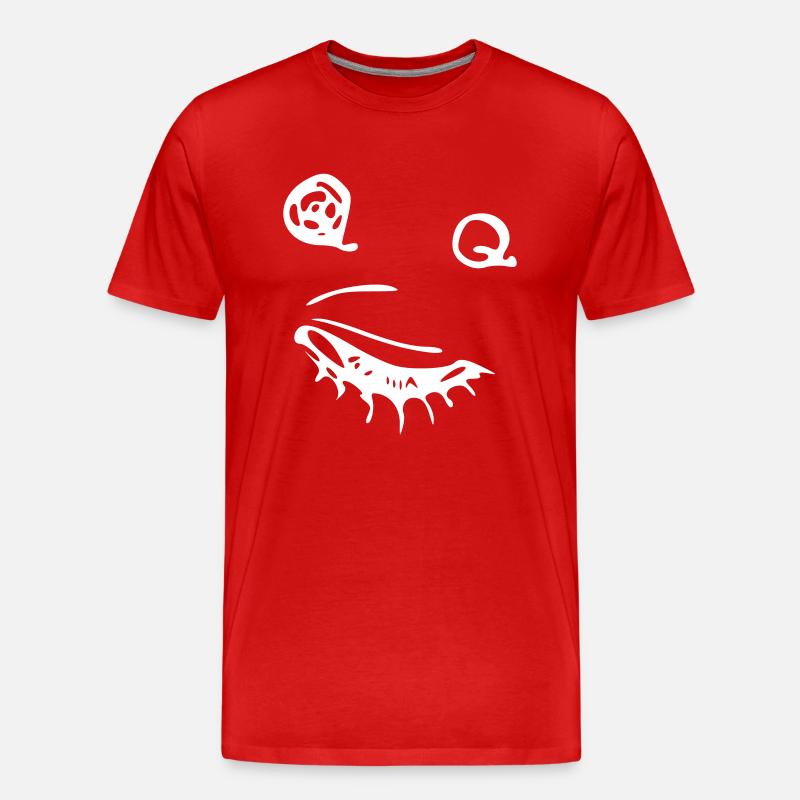 Smiley - Männer Premium Bio T-Shirt - Rot