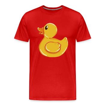 Canard canard canard en caoutchouc Canards - T-shirt bio Premium Homme - rouge - Devant - Damien (186cm)