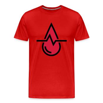Blood pressure blood, drops of blood - Men's Premium Organic T-Shirt - red - Front - Damien (186cm)