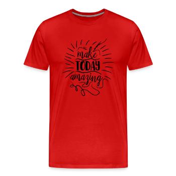 Make Today Amazing - Männer Premium Bio T-Shirt - Rot - Vorne - Damien (186cm)