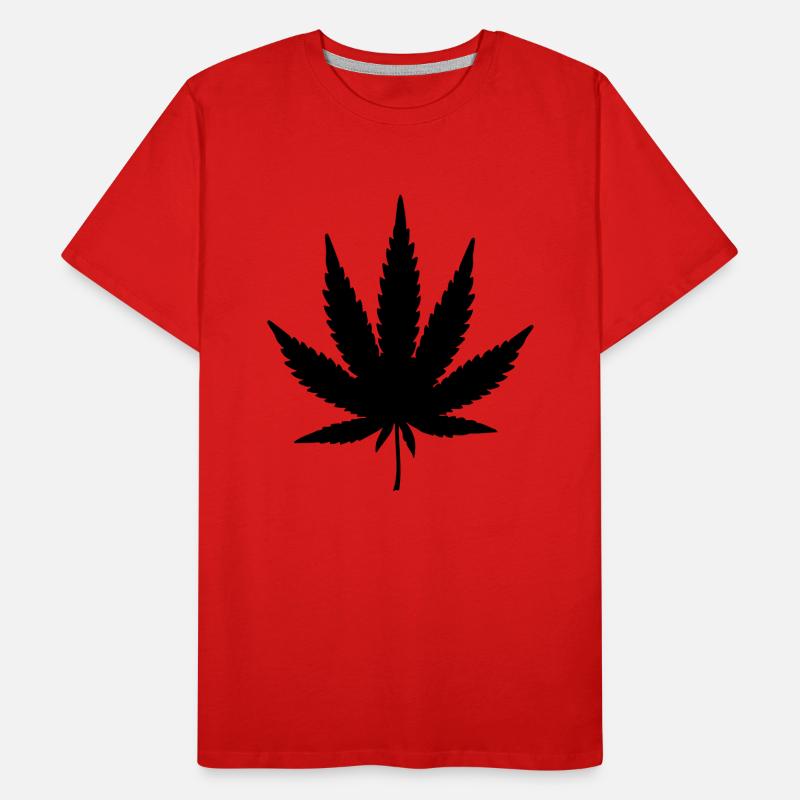 weed leaf design Männer Premium Bio T-Shirt