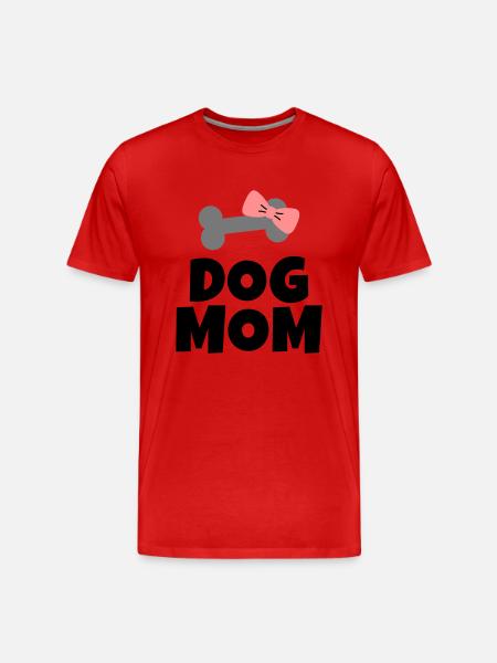 Dog Mom - Männer Premium Bio T-Shirt - Rot
