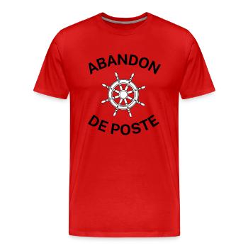 abandon de poste - T-shirt bio Premium Homme - rouge - Devant - Damien (186cm)