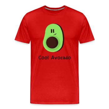 Coole Avokado - Männer Premium Bio T-Shirt - Rot - Vorne - Damien (186cm)