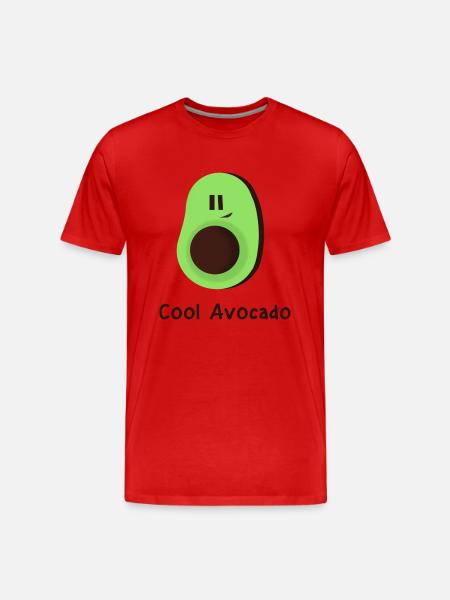 Cool avocado - Men's Premium Organic T-Shirt - red