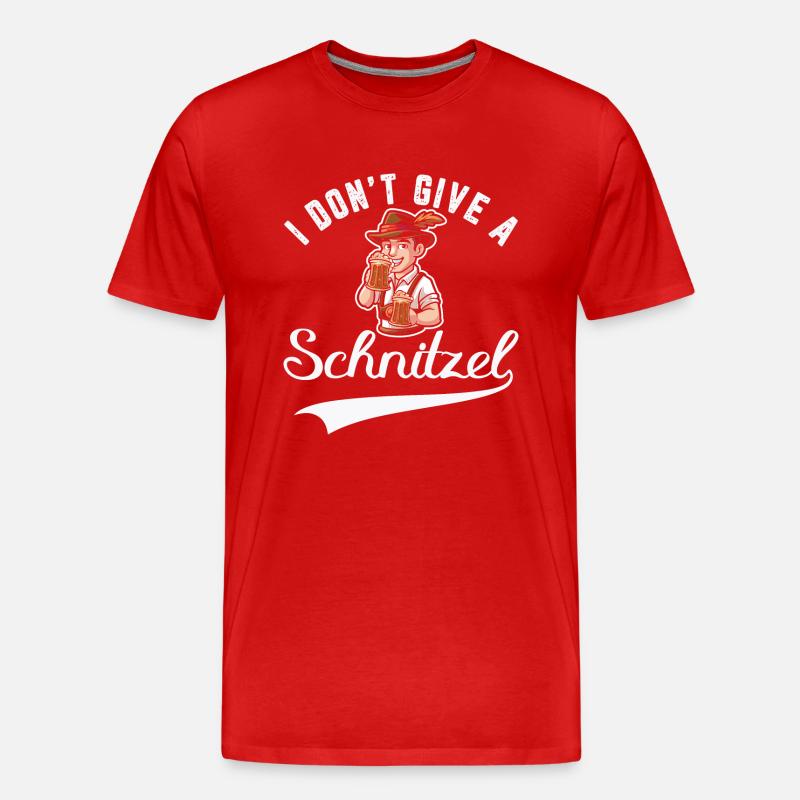 I don`t give a Schnitzel - Männer Premium Bio T-Shirt - Rot
