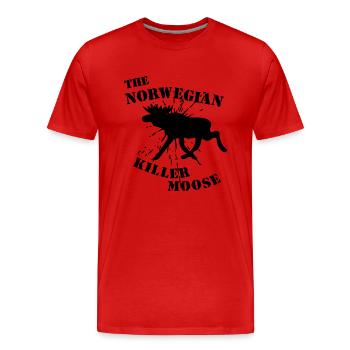 Moose - Men's Premium Organic T-Shirt - red - Front - Damien (186cm)