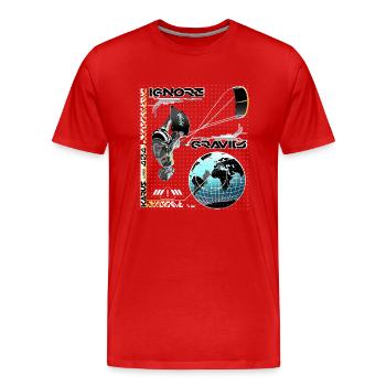 Kitesurfer - Männer Premium Bio T-Shirt - Rot - Vorne - Damien (186cm)
