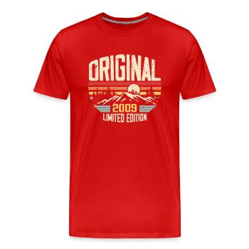 Nostalgic 2009 Birthday Gift 2009 - Men's Premium Organic T-Shirt - red - Front - Damien (186cm)