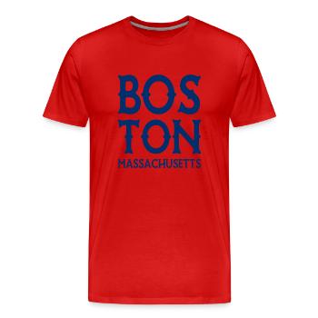 Boston - Massachusetts - United States of America - Männer Premium Bio T-Shirt - Rot - Vorne - Damien (186cm)