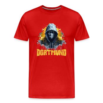 T-shirt Dortmund pour Dortmund Ultras - T-shirt bio Premium Homme - rouge - Devant - Damien (186cm)