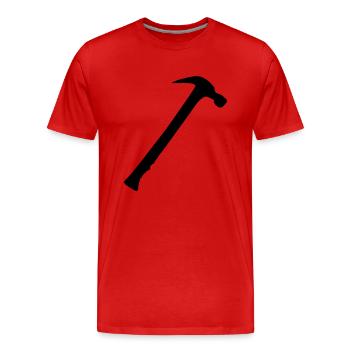 marteau - T-shirt bio Premium Homme - rouge - Devant - Damien (186cm)