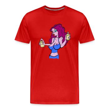 Girl - Männer Premium Bio T-Shirt - Rot - Vorne - Damien (186cm)