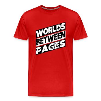 Contemporary Literature Literary Community Fun - Men's Premium Organic T-Shirt - red - Front - Damien (186cm)