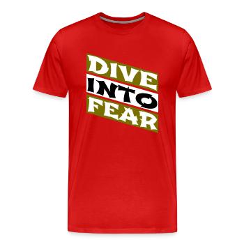 embracing courage adrenaline rush daring spirit - Männer Premium Bio T-Shirt - Rot - Vorne - Damien (186cm)