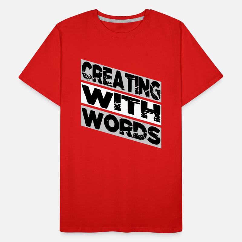 creative projects writing techniques funny happy Männer Premium Bio T-Shirt