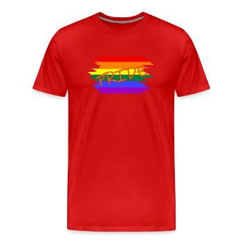 LGBT - Männer Premium Bio T-Shirt - Rot - Vorne - Damien (186cm)
