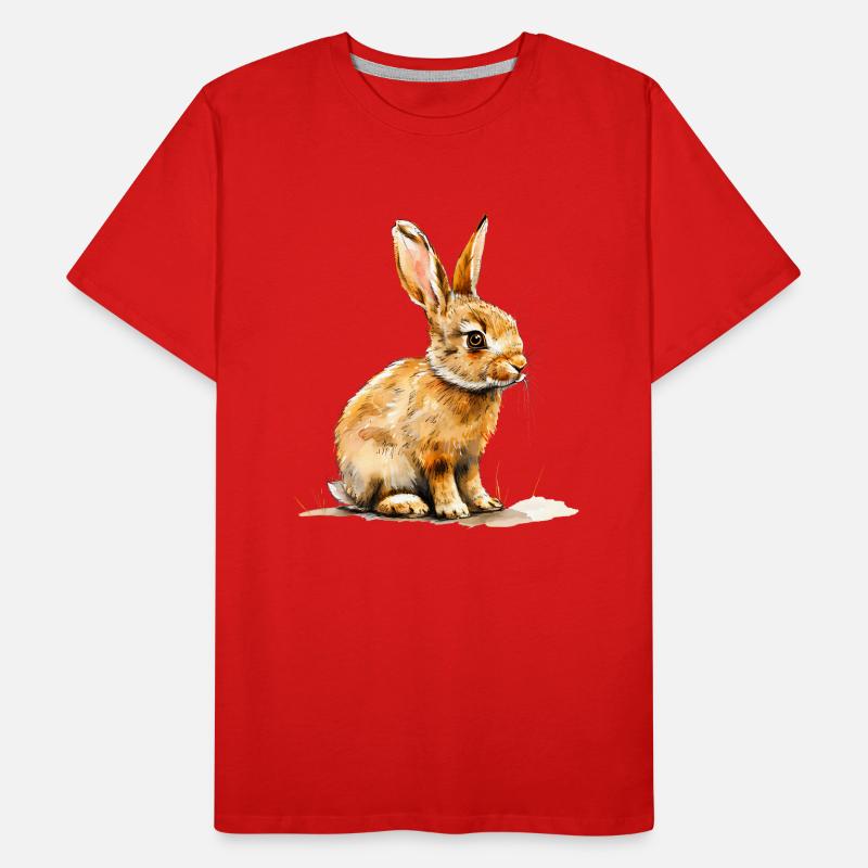 Feldhase oder Kaninchen? Männer Premium Bio T-Shirt