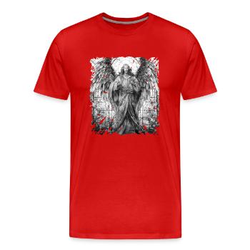 Jésus Bible Religion Chrétienne Croix Chrétienne Chrétienne - T-shirt bio Premium Homme - rouge - Devant - Damien (186cm)