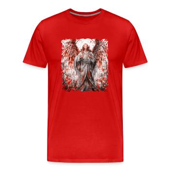Jésus Bible Religion Chrétienne Croix Chrétienne Chrétienne - T-shirt bio Premium Homme - rouge - Devant - Damien (186cm)