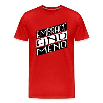 receiving support happy self-healing present - Men's Premium Organic T-Shirt - red - Front - Damien (186cm)