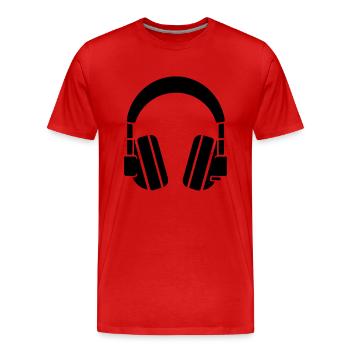 Gaming headset - Men's Premium Organic T-Shirt - red - Front - Damien (186cm)