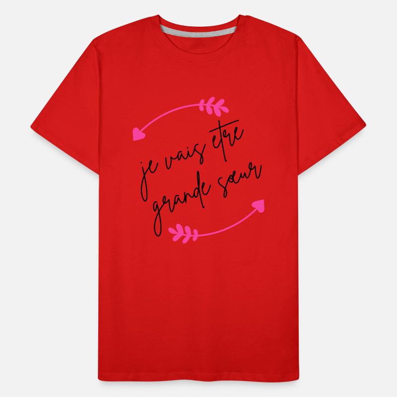 Ich werde eine große Schwester sein Männer Premium Bio T-Shirt