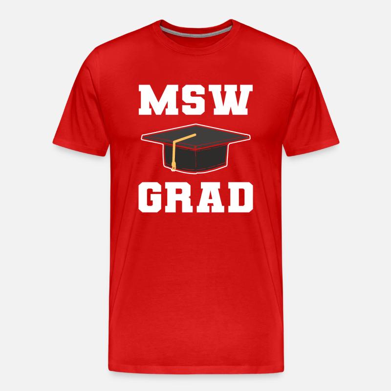 Master Studium Abschlussfeier - Männer Premium Bio T-Shirt - Rot