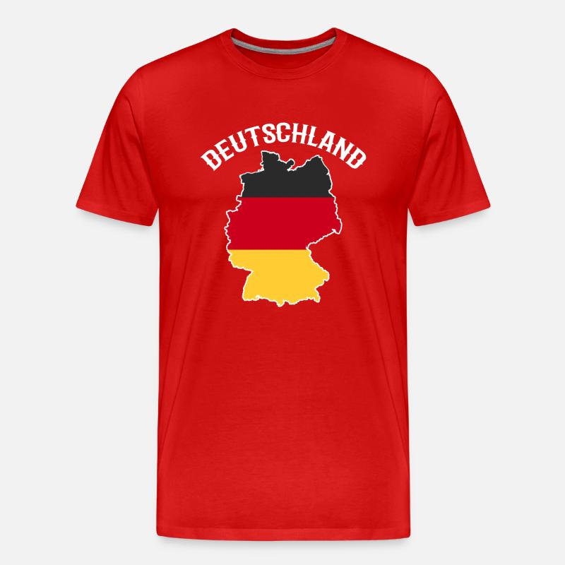 Deutschland - Männer Premium Bio T-Shirt - Rot