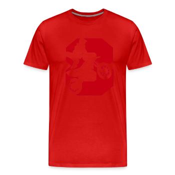 Moto 8 motard - T-shirt bio Premium Homme - rouge - Devant - Damien (186cm)