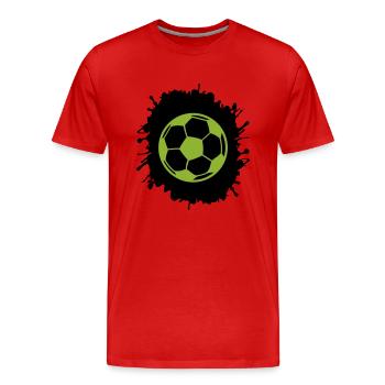 Football contre les éclaboussures - T-shirt bio Premium Homme - rouge - Devant - Damien (186cm)