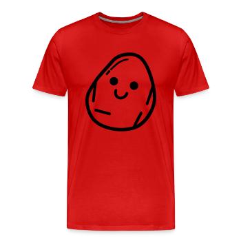 Kartoffel - Männer Premium Bio T-Shirt - Rot - Vorne - Damien (186cm)