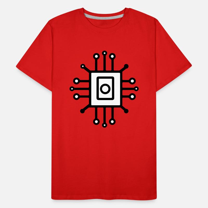 Digital Computer Chip Symbol Männer Premium Bio T-Shirt