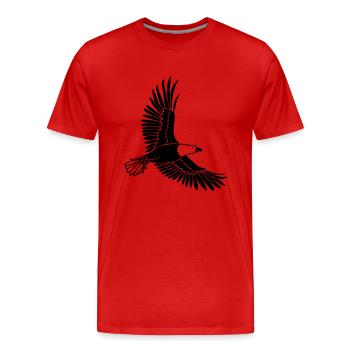 Aigle - T-shirt bio Premium Homme - rouge - Devant - Damien (186cm)