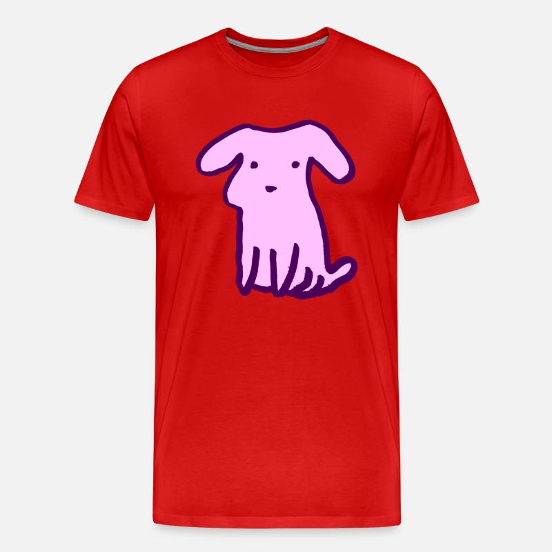 Süßer Hund Geschenkidee - Männer Premium Bio T-Shirt - Rot