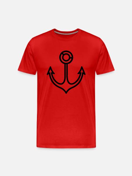 Anker - Männer Premium Bio T-Shirt - Rot