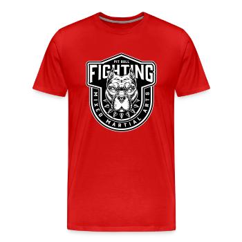 Kampf gegen MMA - Männer Premium Bio T-Shirt - Rot - Vorne - Damien (186cm)