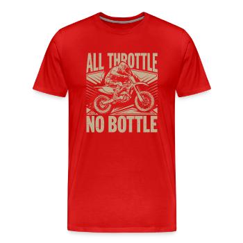 Adrénaline et vitesse en motocross - T-shirt bio Premium Homme - rouge - Devant - Damien (186cm)